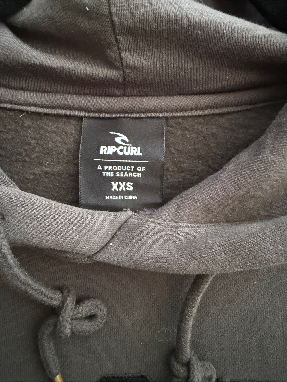 Rip Curl Charcoal Gray Logo Pullover Hoodie - Picture 4 of 4